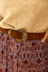 Ceinture cuir marron - Aicha