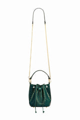 Sac cuir effet croco vert - Aimmy