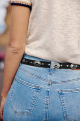 Ceinture cuir noir - Alicio