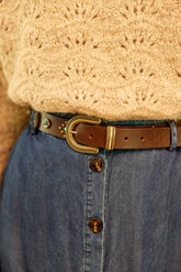 Ceinture cuir marron - Azul