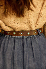 Ceinture cuir marron - Azul