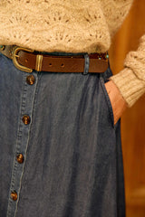 Ceinture cuir marron - Azul
