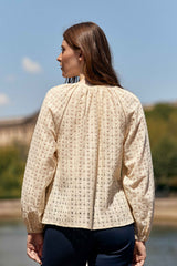 Blouse ajourés écrue - Briana