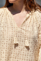 Blouse ajourés écrue - Briana