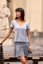 T-shirt col V gris - Elvie