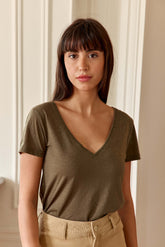 T-shirt kaki - Elvie