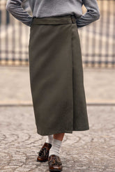 Jupe portefeuille kaki - Jaden