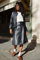 Jupe en cuir noir - Jolene