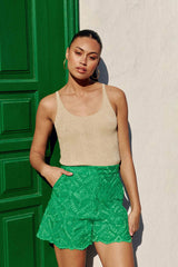 Débardeur en maille fine dorée - Juana