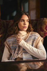 Gilet camel/ciel - Mancy