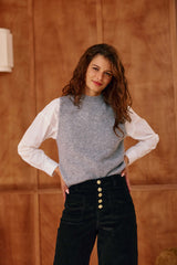 Pull gris chiné - Manda