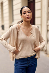 Twin set beige - Mandel