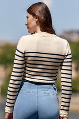 Pull marinière écru/marine - Manel