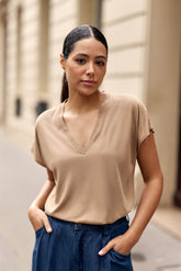 T-shirt beige - Marcellina