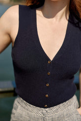 Gilet sans manches marine - Mayelle