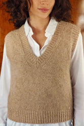 Pull sans manches camel - Mercy