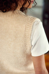 Pull sans manches ecru - Mercy