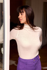 Pull col roulé écru - Miloe