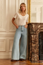 Jean large stone - Prune