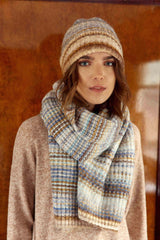 Echarpe camel/ciel - Adalie