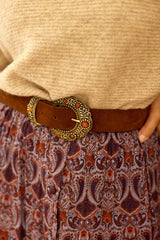 Ceinture cuir marron - Aicha