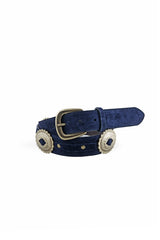 Ceinture cuir suédé marine - Alicia