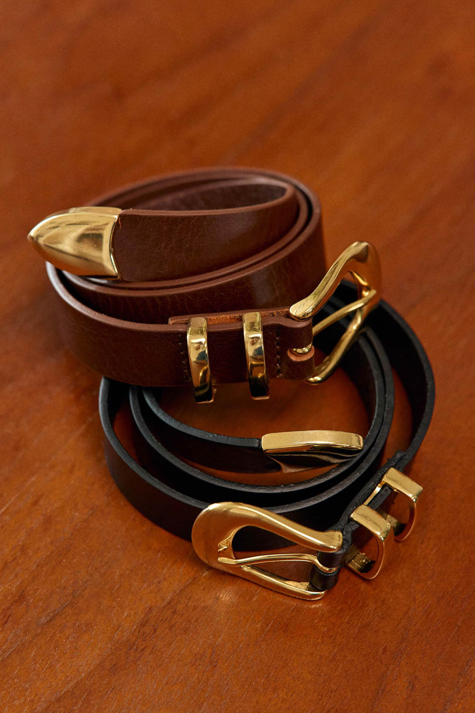 Ceinture cuir noir - Anais