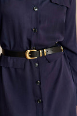 Ceinture cuir noir - Anais
