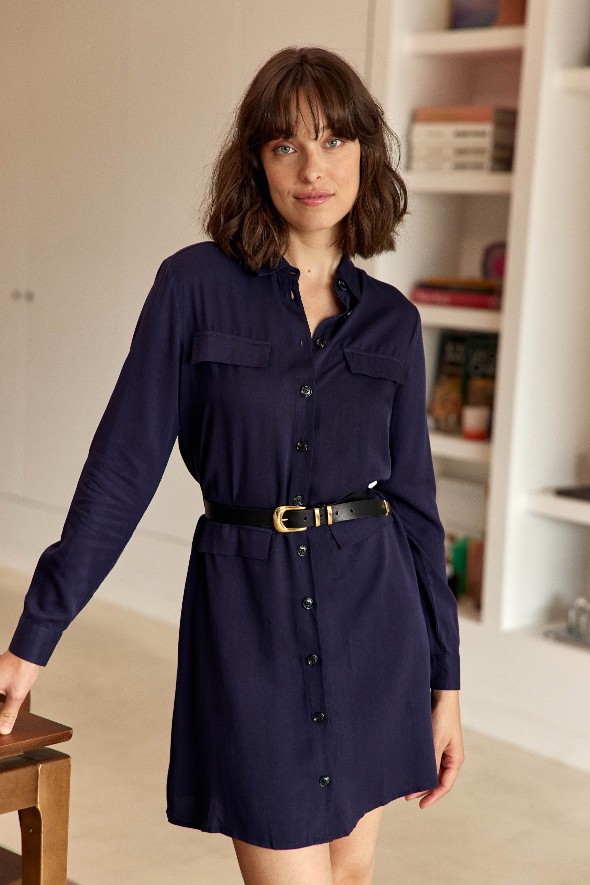 Ceinture cuir noir - Anais