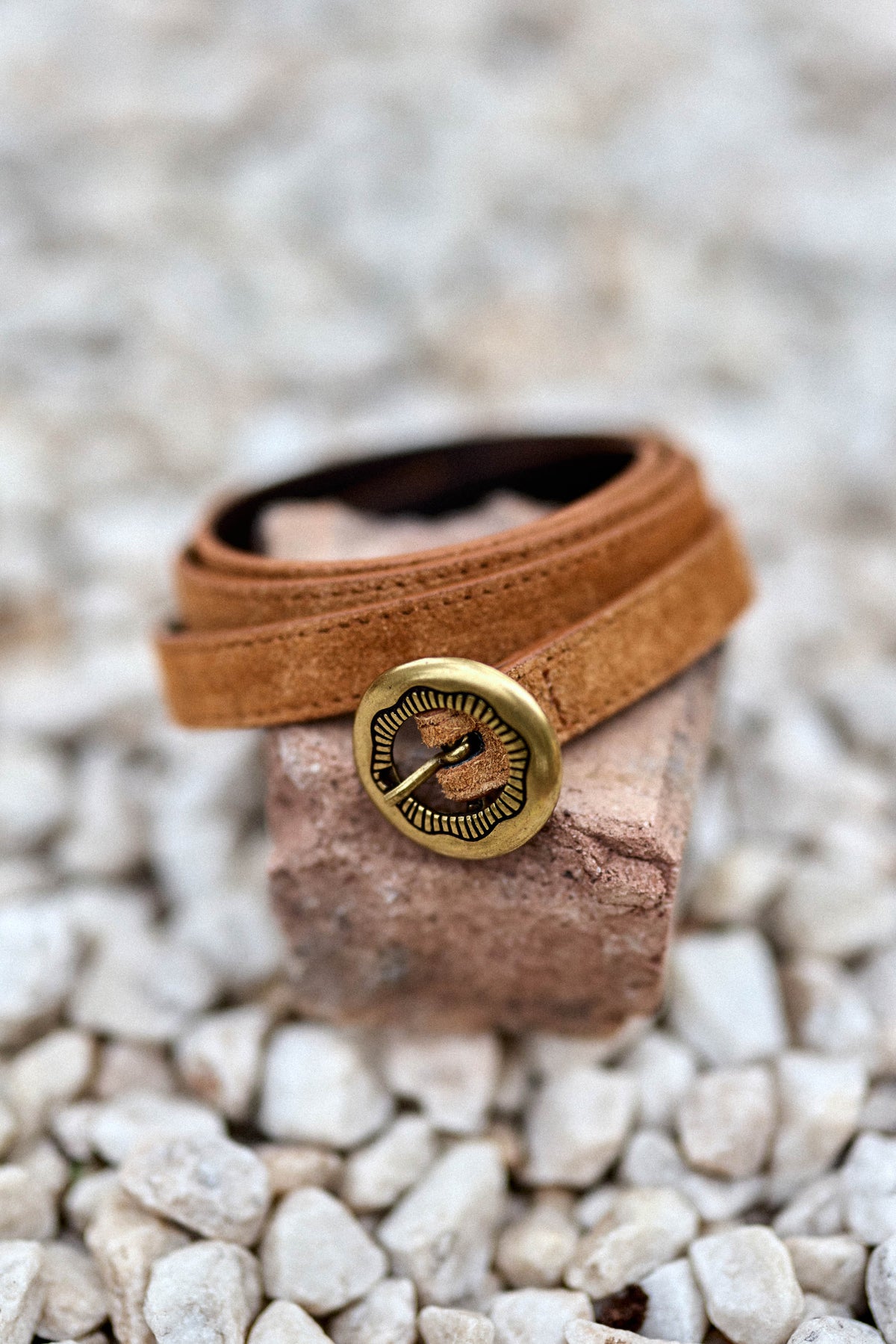 Ceinture cuir camel - Arlowa