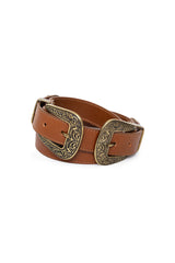 Ceinture cuir camel - Assia