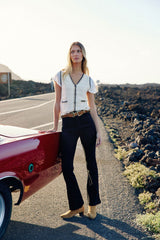 Ceinture cuir camel - Assia