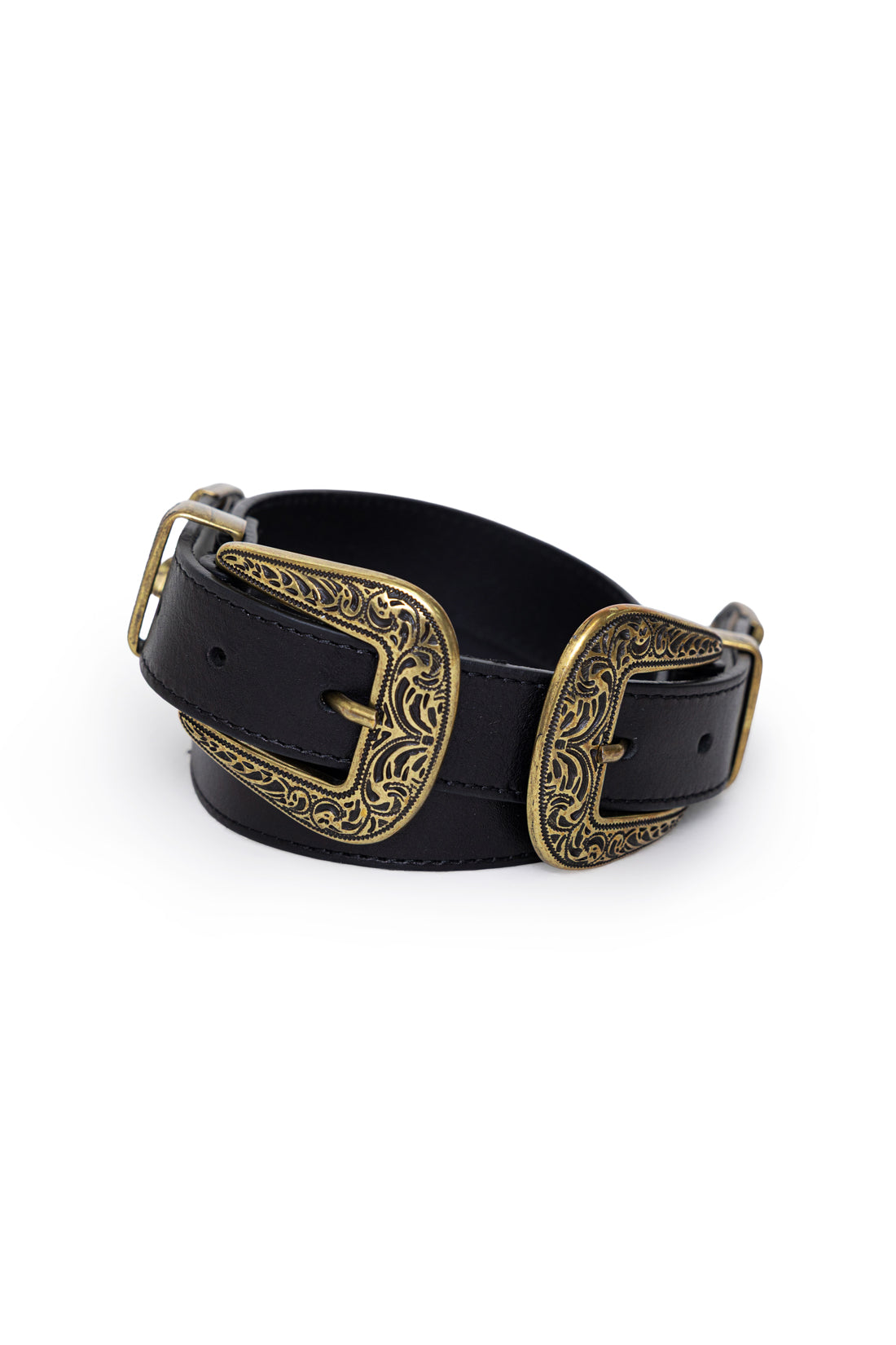 Ceinture cuir noire - Assia