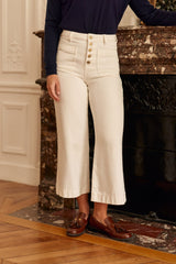 Jean taille haute blanc - Atlanta
