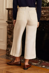 Jean taille haute blanc - Atlanta