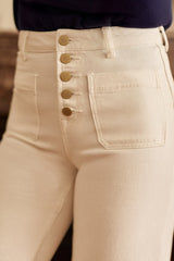 Jean taille haute blanc - Atlanta