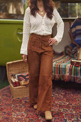 Pantalon en cuir camel - Atlanty