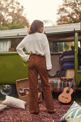 Pantalon en cuir camel - Atlanty