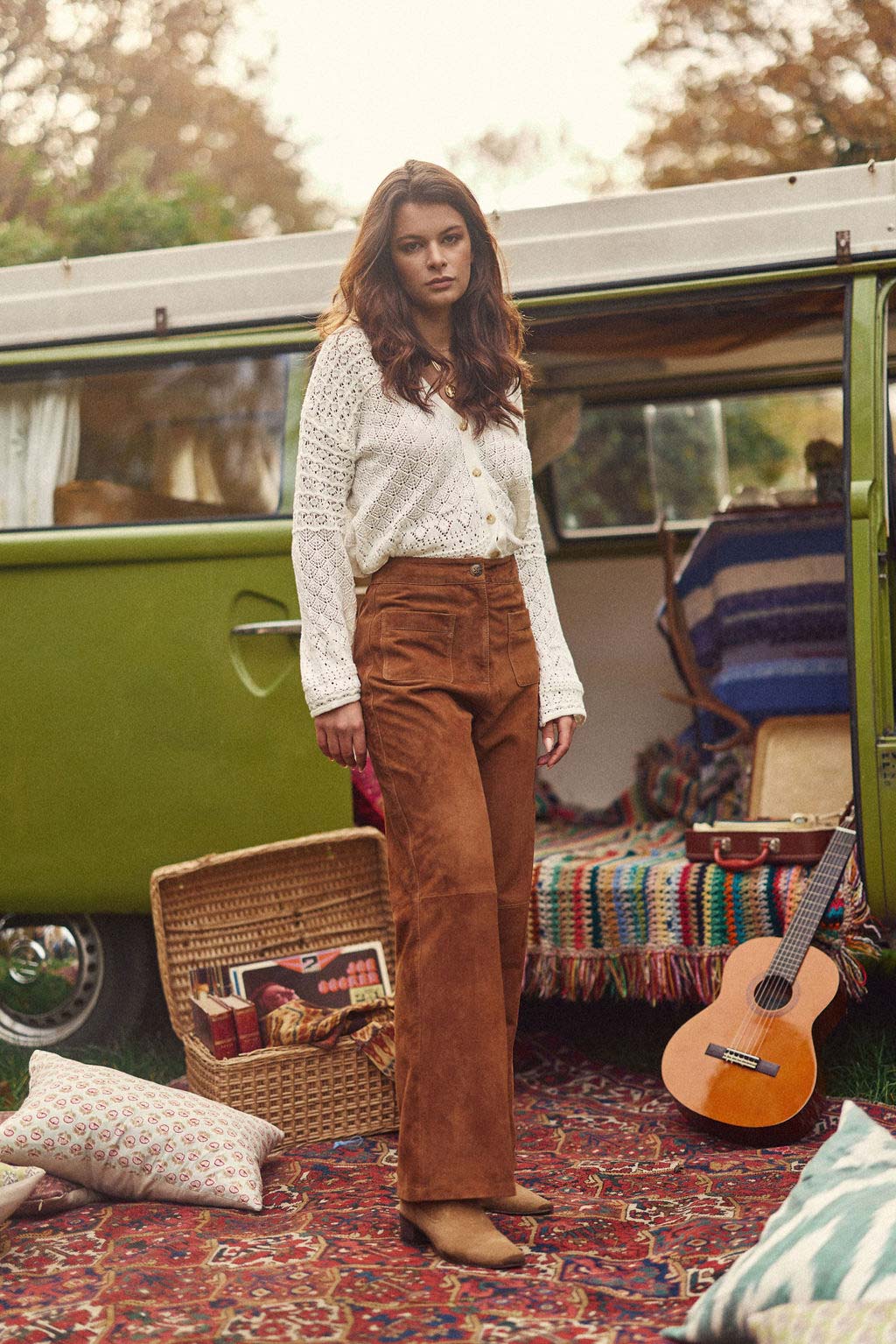 Pantalon en cuir camel - Atlanty