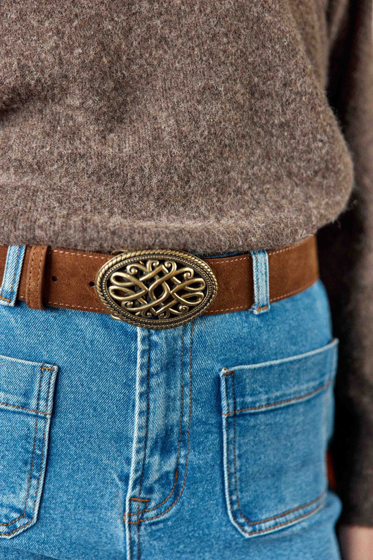 Ceinture cuir marron - Aurore