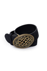 Ceinture cuir noire - Aurore
