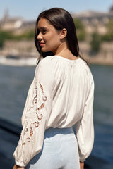 Blouse ample brodée - Bary