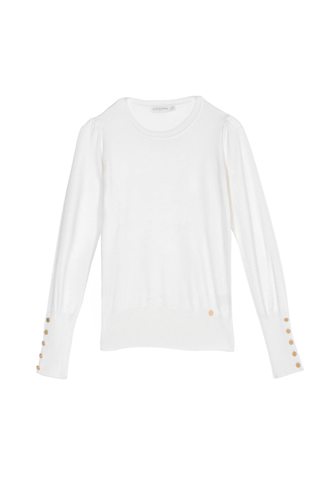 Pull col rond blanc - Beatrice