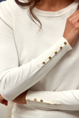 Pull col rond blanc - Beatrice
