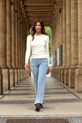 Pull col rond blanc - Beatrice