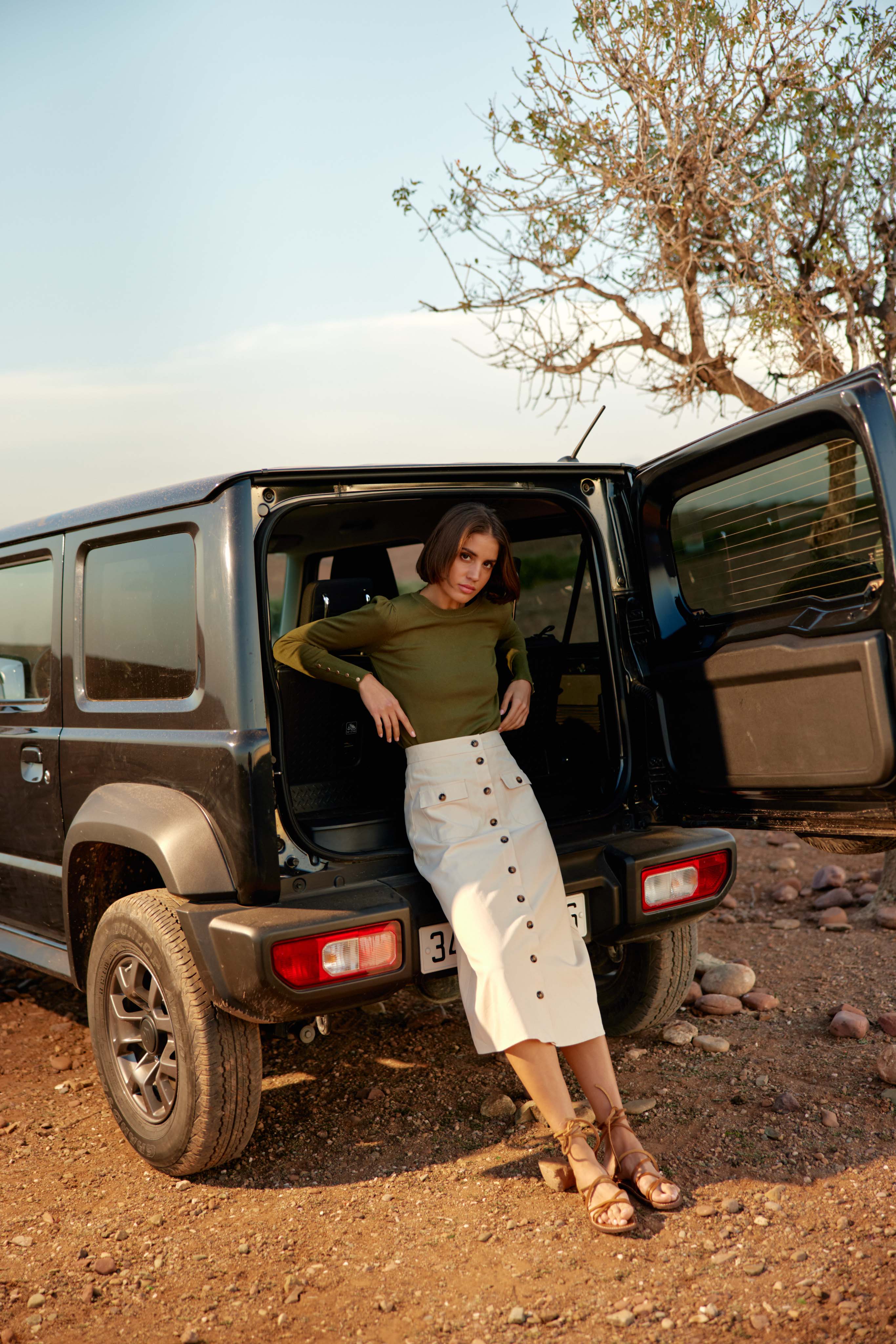 Pull col rond kaki - Beatrice