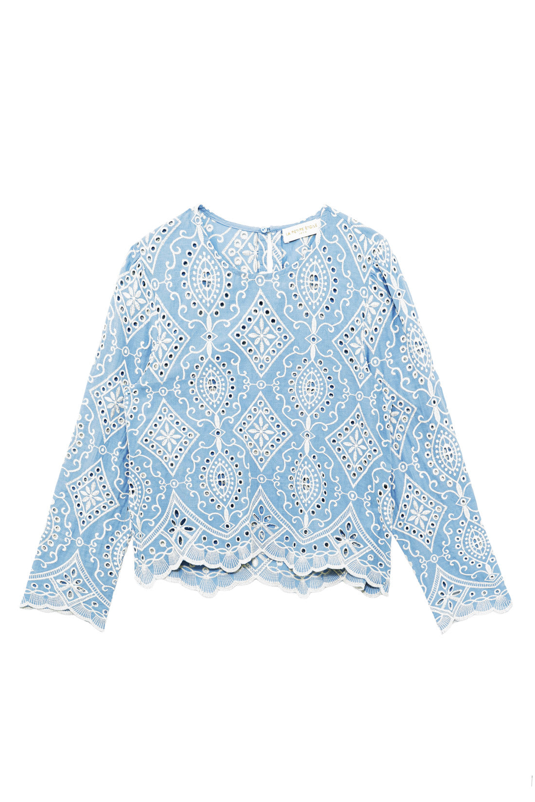 Blouse ajourée bleu - Bladie