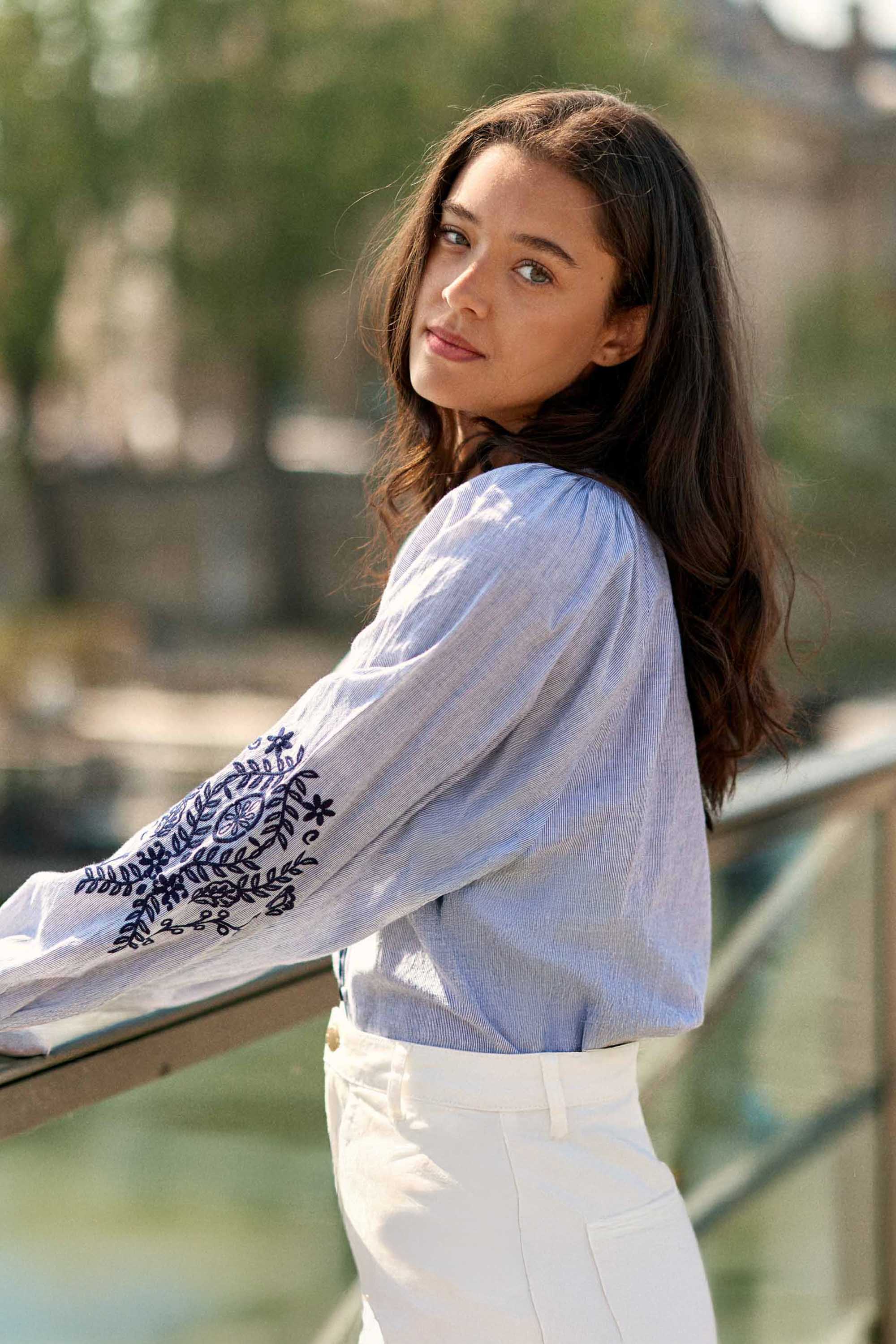 Blouse ample bleue - Blena