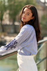 Blouse ample bleue - Blena