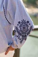 Blouse ample bleue - Blena